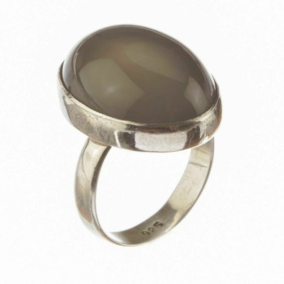 Gray Moonstone Cabochon Ring - Picture 5 of 5